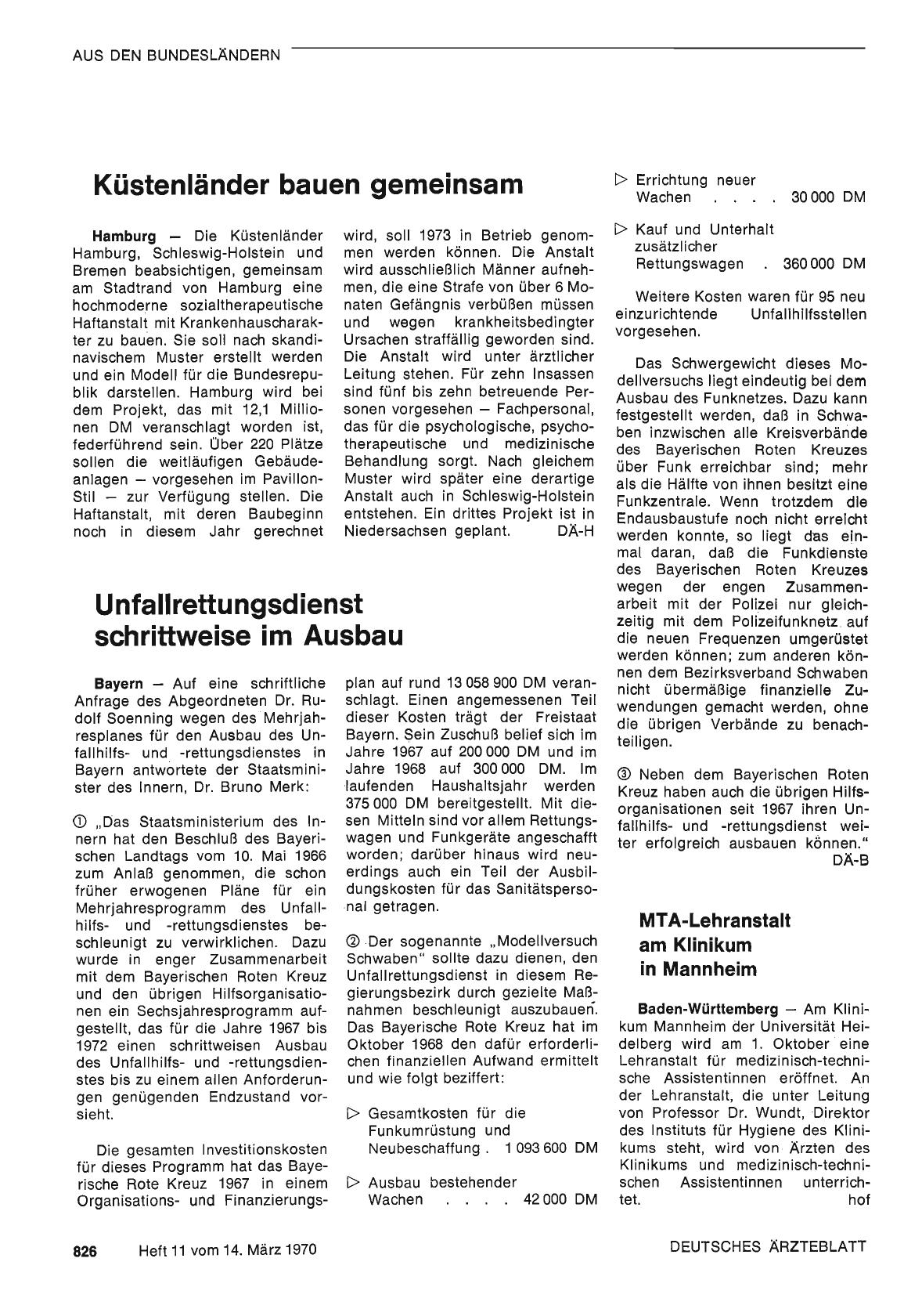Vorschauseite 1: Unfallrettungsdienst schrittweise im Ausbau