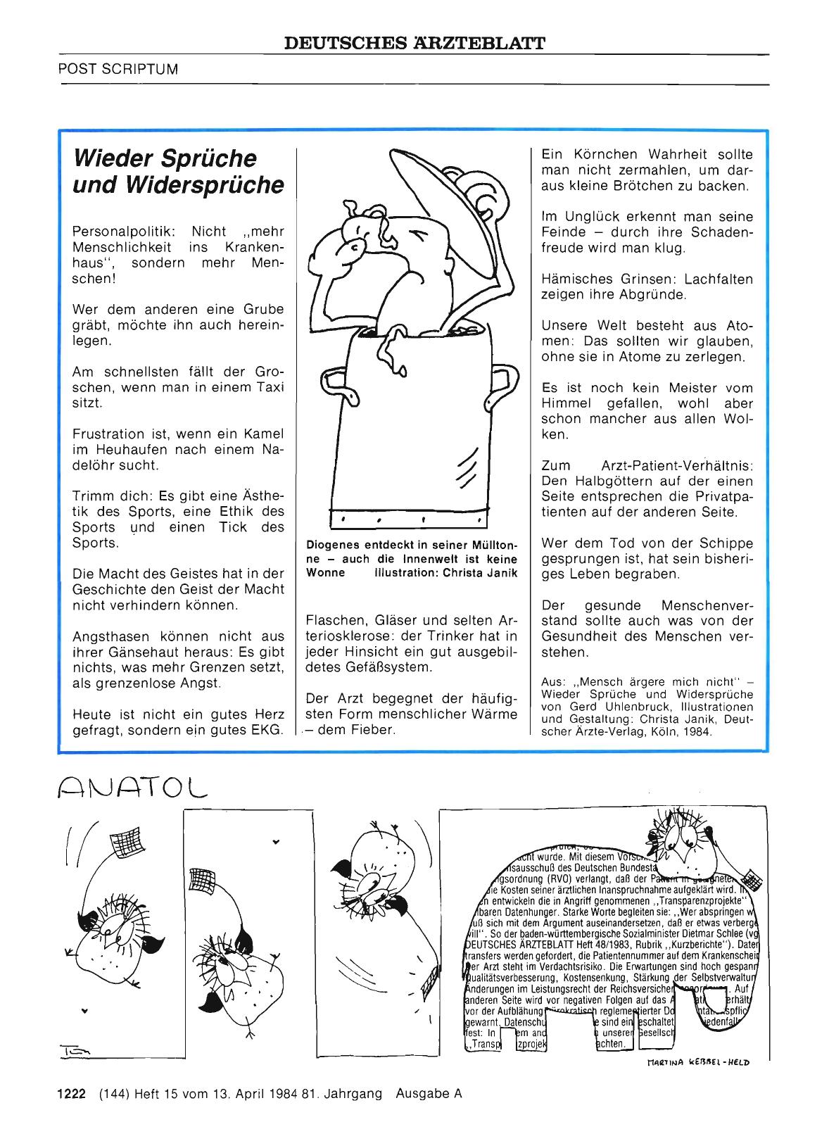 Vorschauseite 1: Wieder Sprüche und Widersprüche