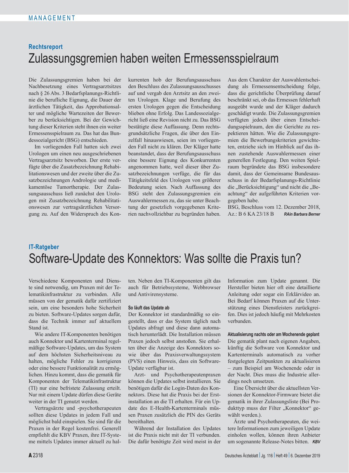 Vorschauseite 1: IT-Ratgeber: Software-Update des Konnektors: Was sollte die Praxis tun?