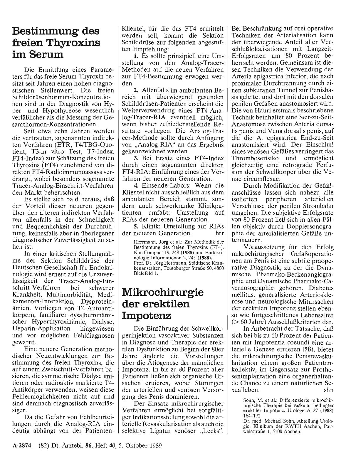 Vorschauseite 1: Mikrochirurgie der erektilen Impotenz