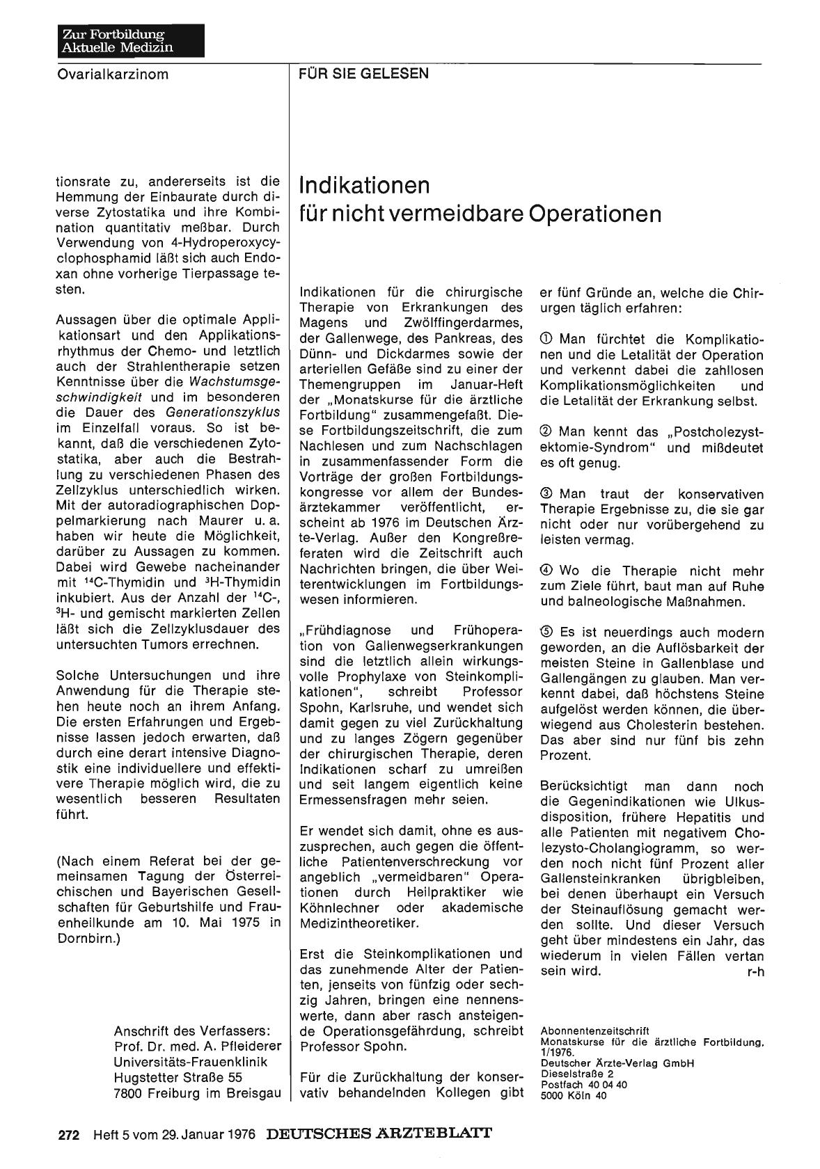 Vorschauseite 1: Indikationen für nicht vermeidbare Operationen