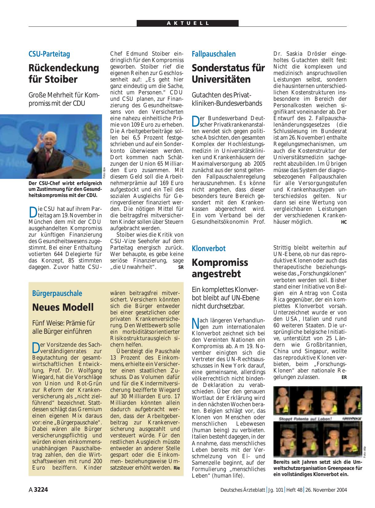 Vorschauseite 1: Bürgerpauschale: Neues Modell