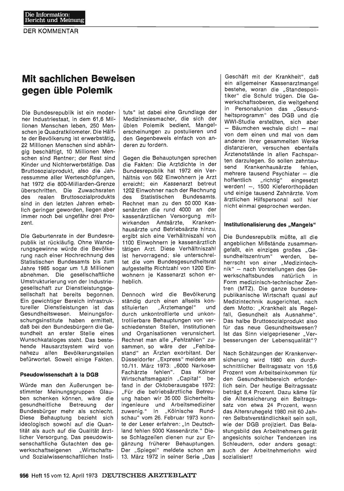 Vorschauseite 1: Mit sachlichen Beweisen gegen üble Polemik
