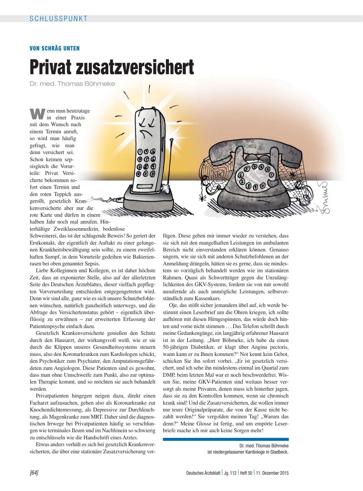 Vorschauseite 1: Von schräg unten: Privat zusatzversichert