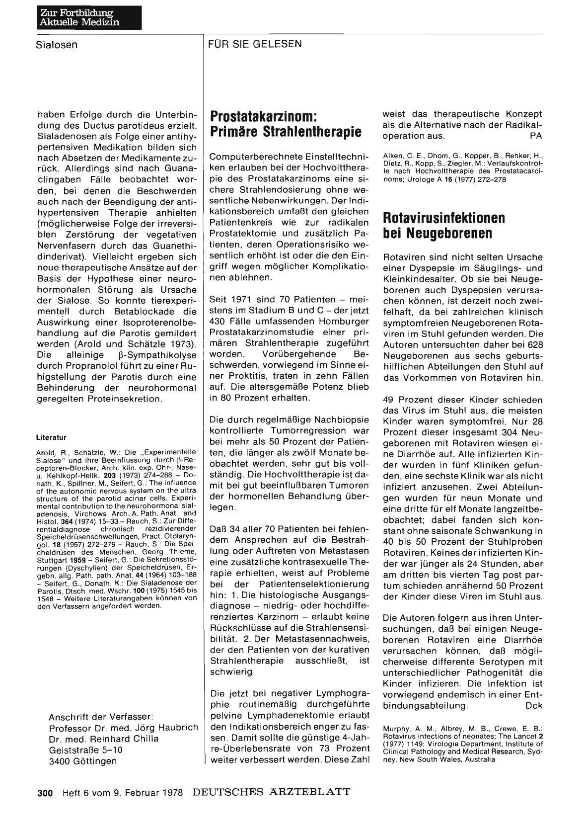 Vorschauseite 1: Prostatakarzinom: Primäre Strahlentherapie