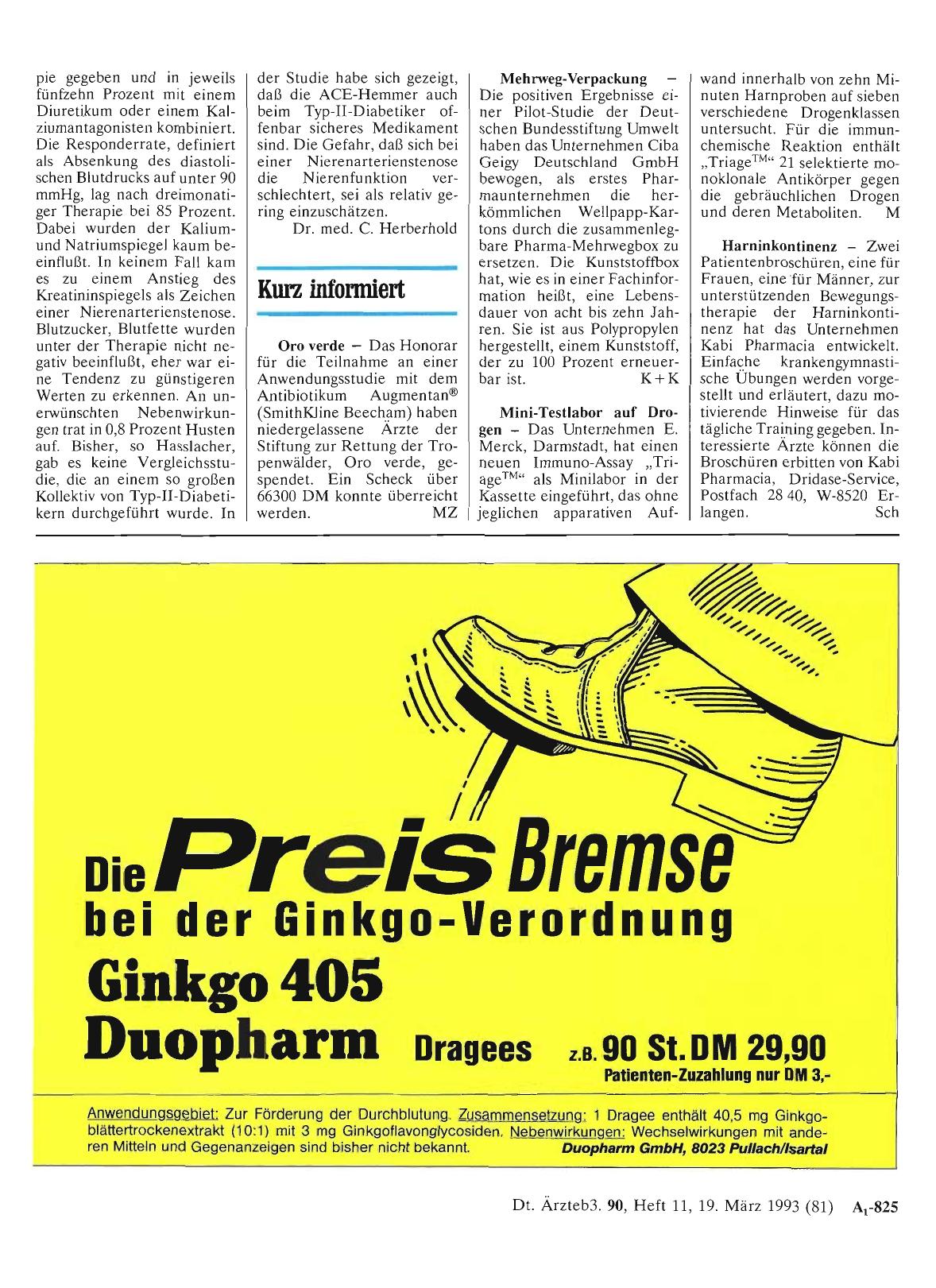 Vorschauseite 1: Kurz informiert