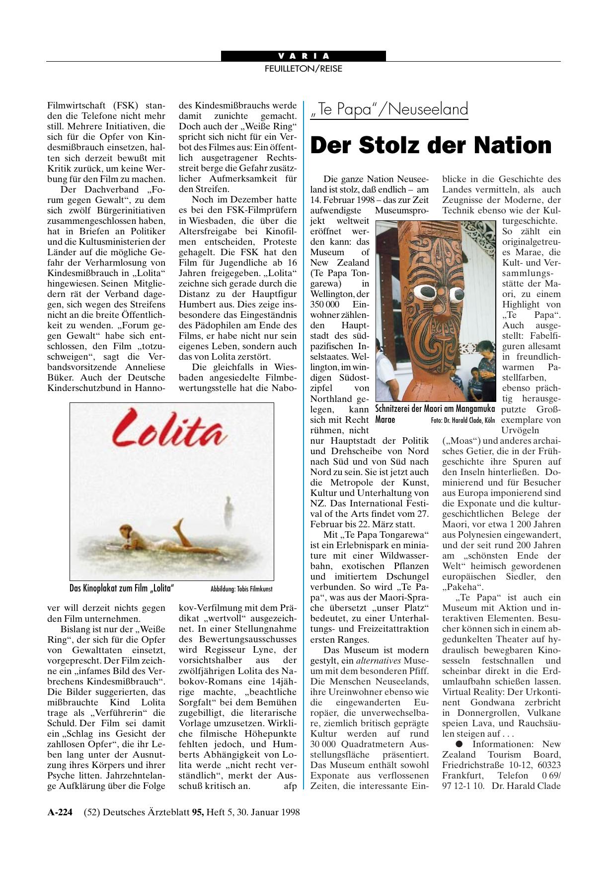 Vorschauseite 1: „Te Papa„/Neuseeland: Der Stolz der Nation