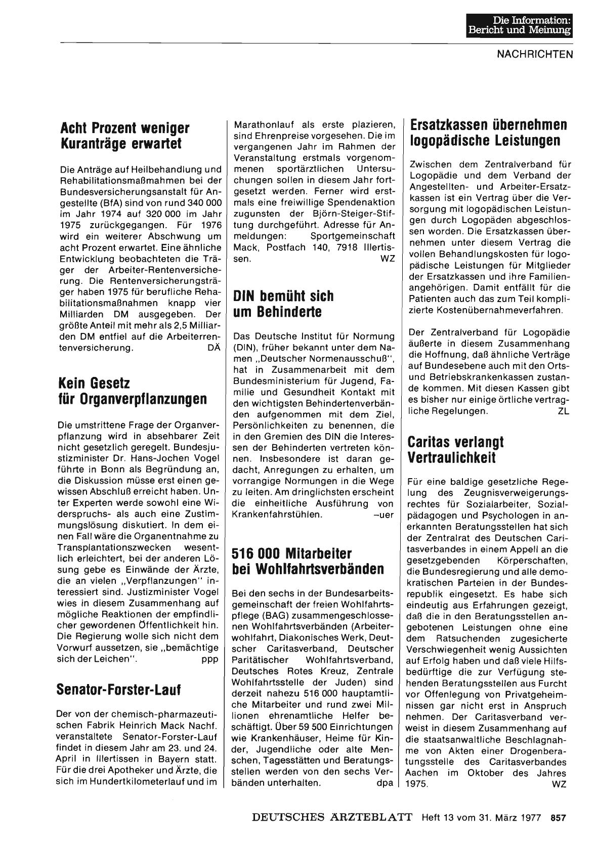 Vorschauseite 1: 516 000 Mitarbeiter bei Wohlfahrtsverbänden