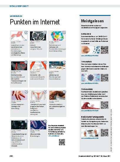 Vorschauseite 1: aerzteblatt. de: Punkten im Internet