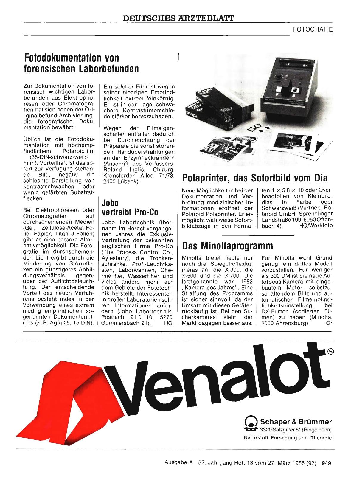 Vorschauseite 1: Polaprinter, das Sofortbild vom Dia