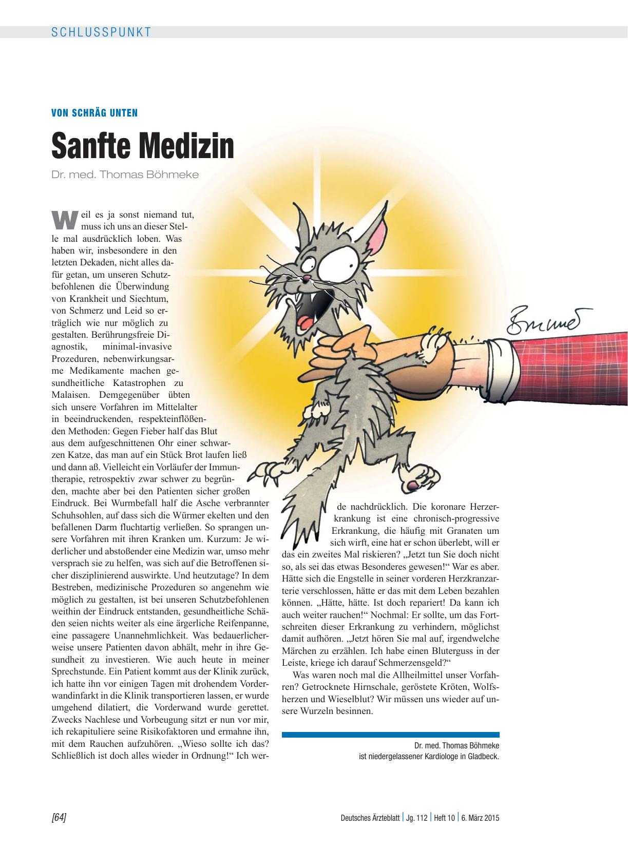 Vorschauseite 1: Von schräg unten: Sanfte Medizin