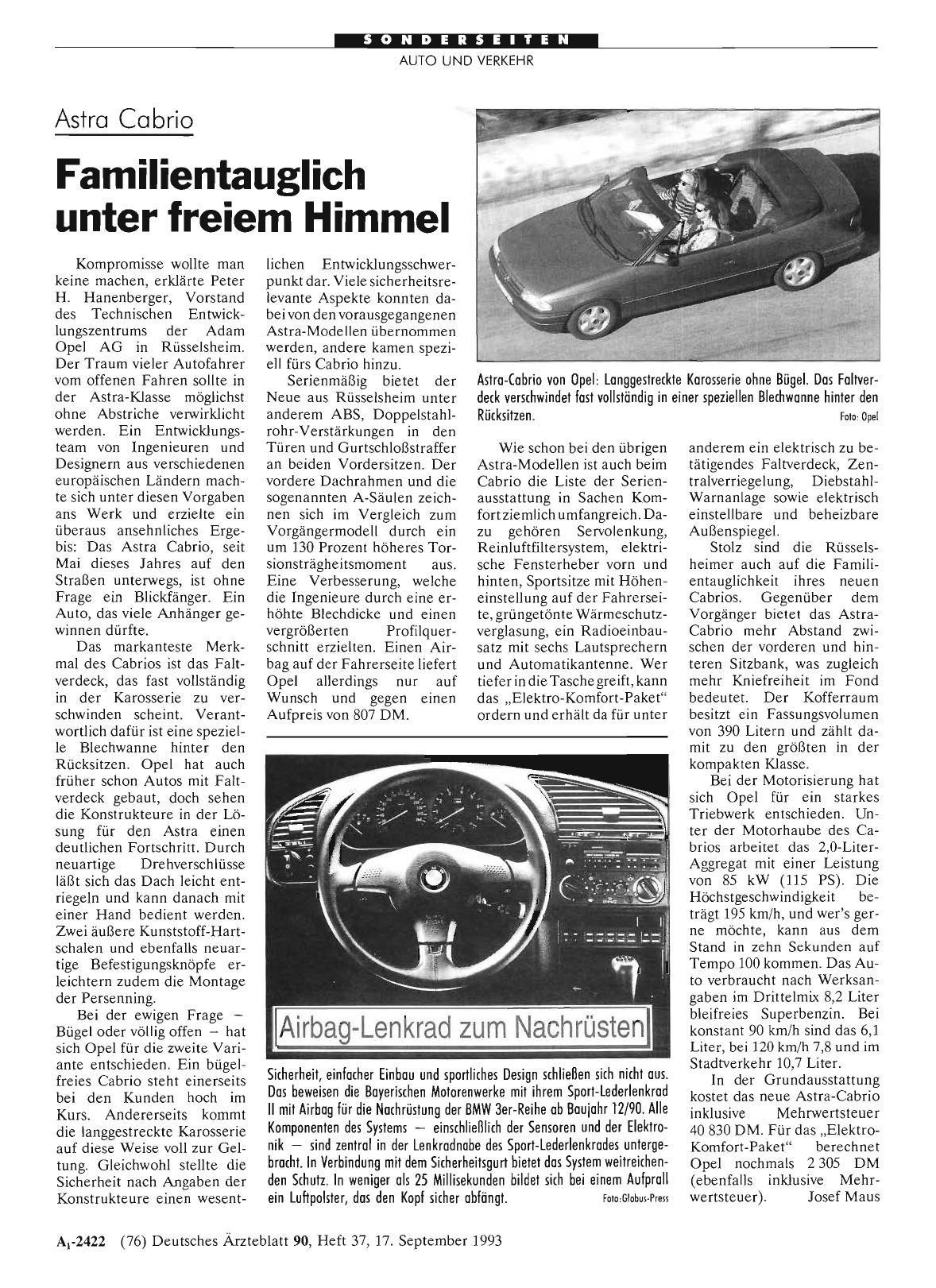 Vorschauseite 1: Airbag-Lenkrad zum Nachrüsten