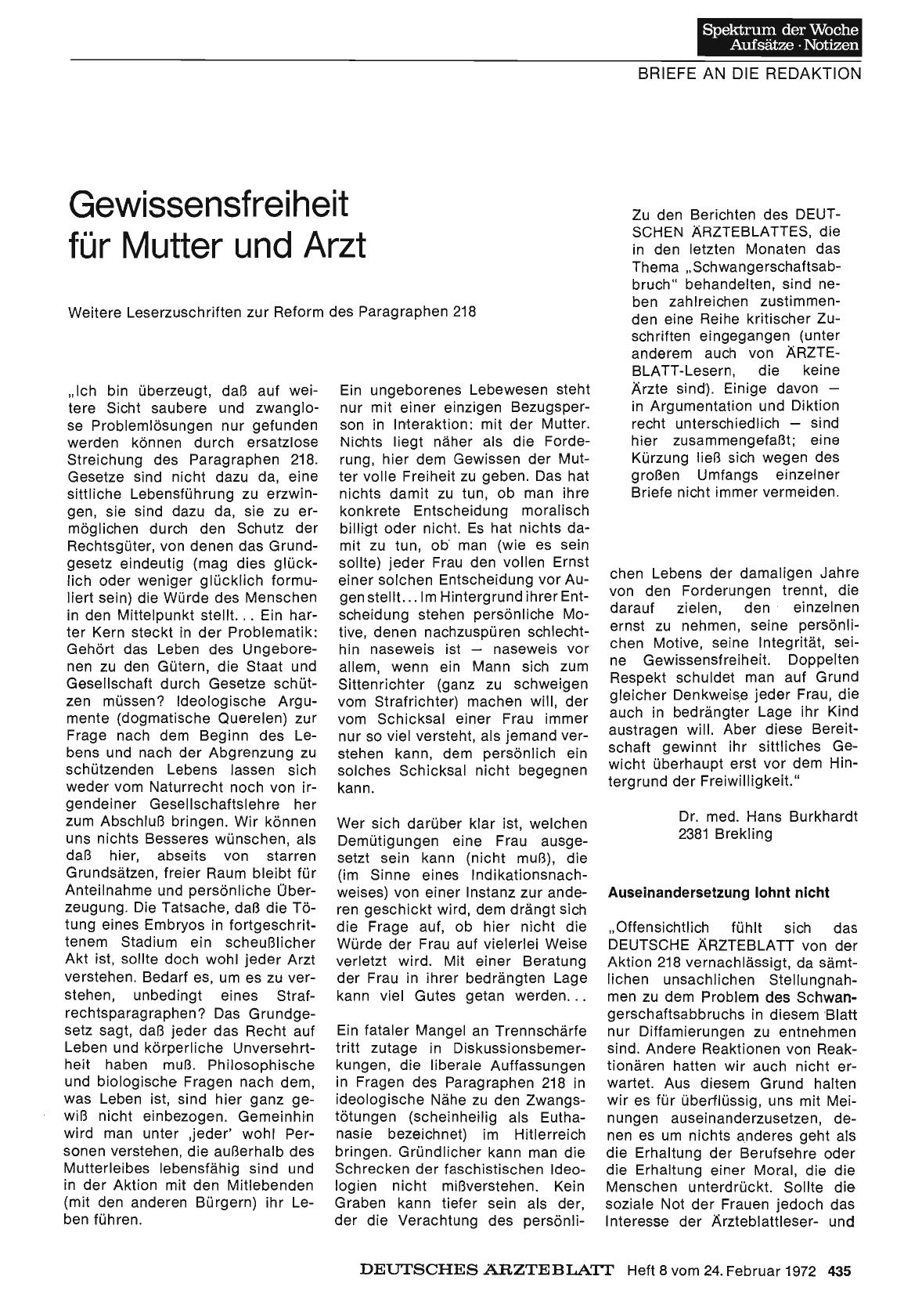 Vorschauseite 1: Reform des Paragraphen 218: Auseinandersetzung lohnt nicht