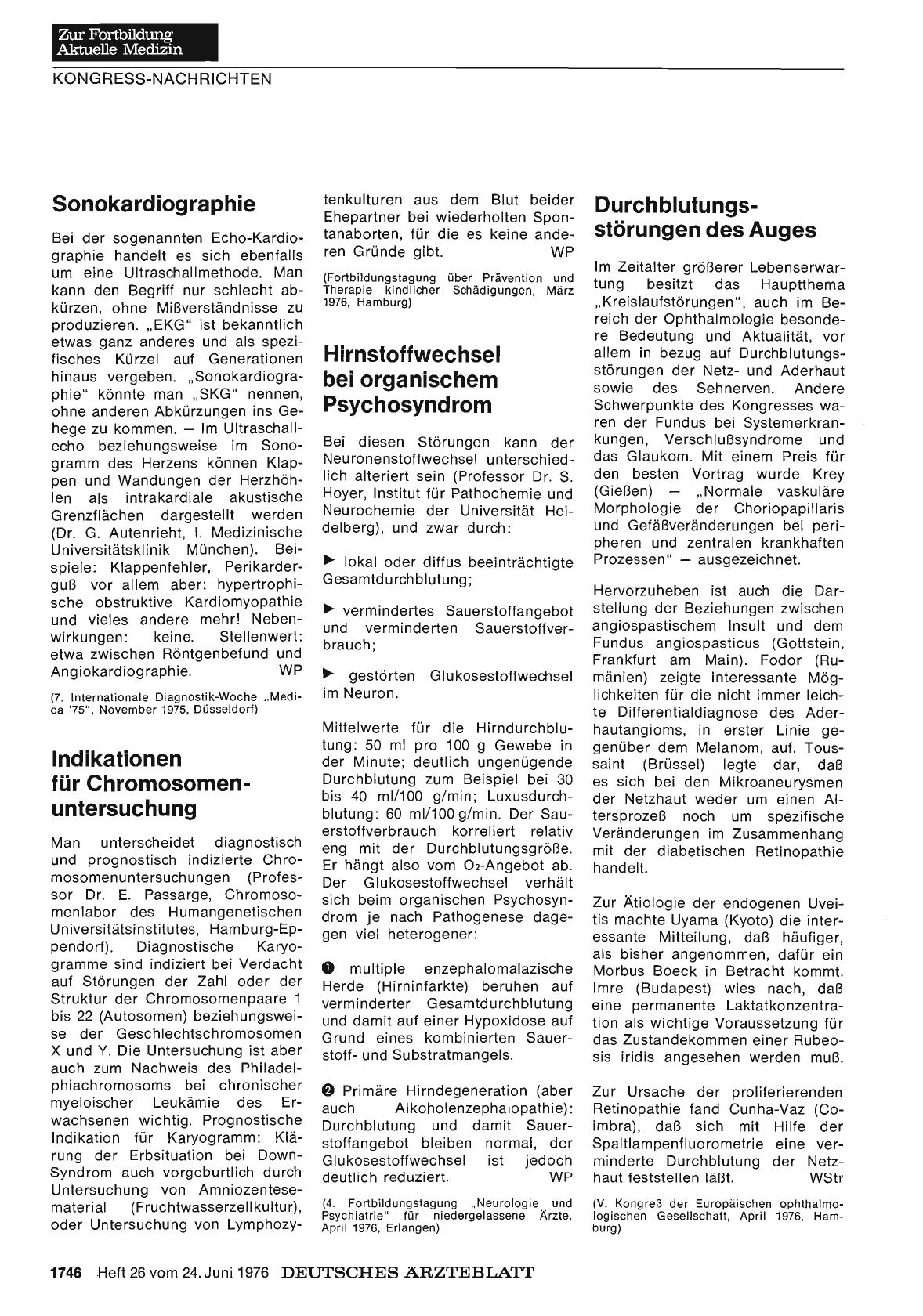 Vorschauseite 1: Indikationen für Chromosomenuntersuchung