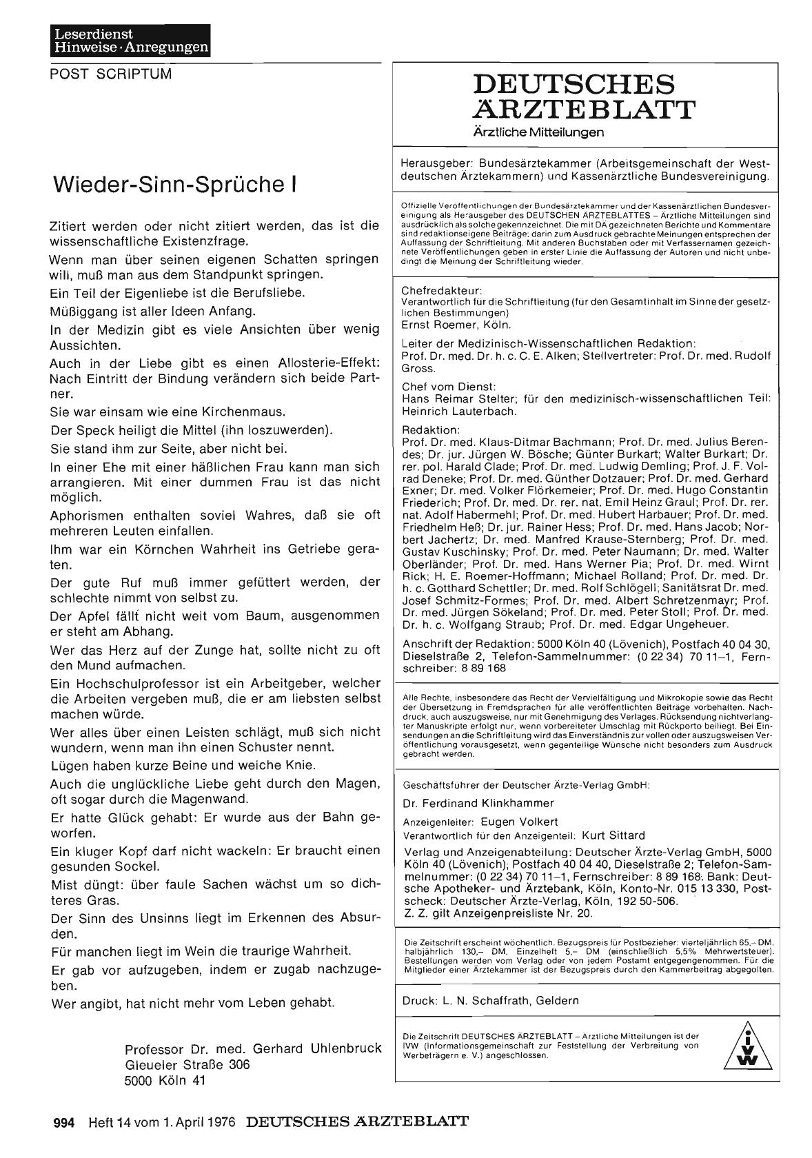 Vorschauseite 1: Wieder-Sinn-Sprüche I