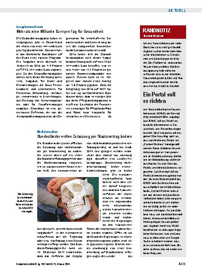 Vorschauseite 1: Randnotiz: Ein Portal soll es richten