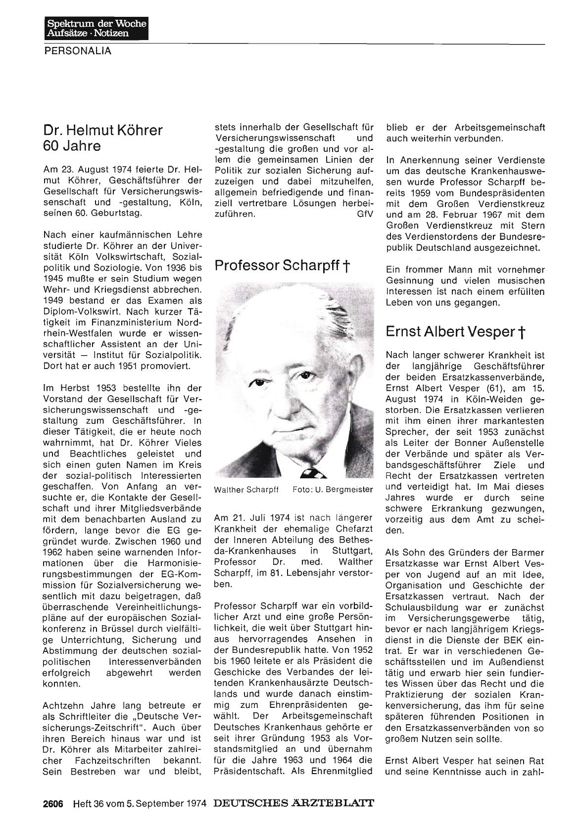Vorschauseite 1: Ernst Albert Vesper †