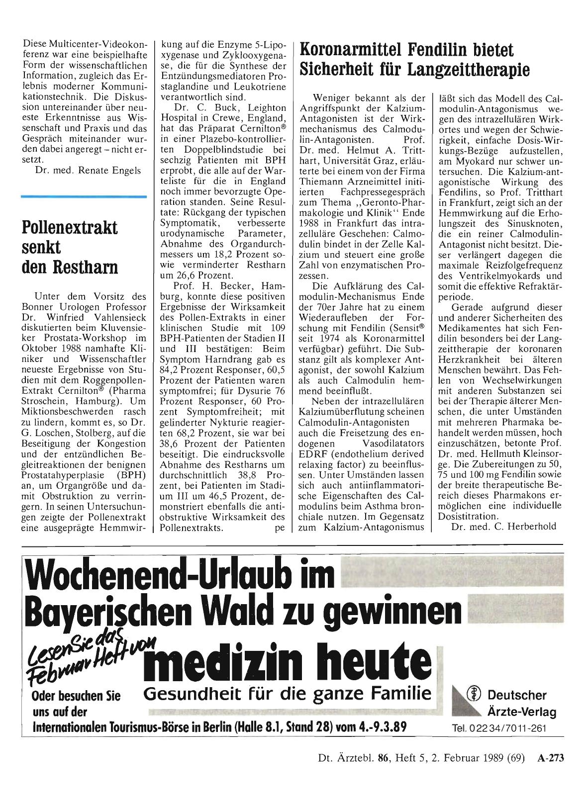 Vorschauseite 1: Pollenextrakt senkt den Restharn