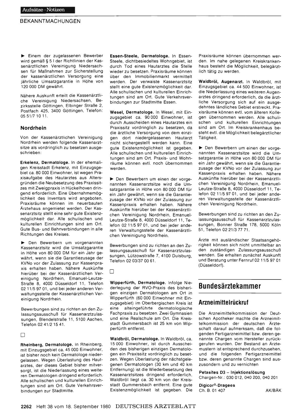 Vorschauseite 1: Bundesärztekammer