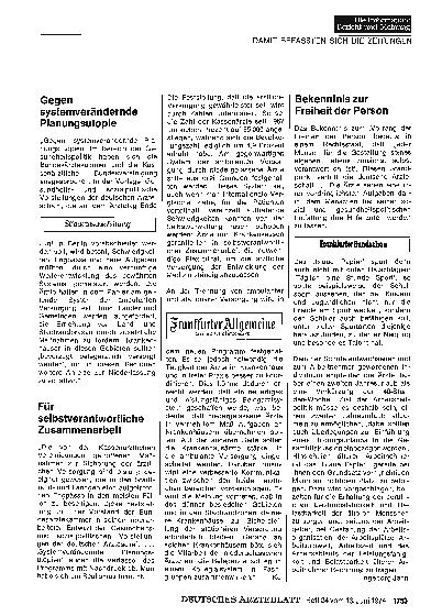 Vorschauseite 1: Bekenntnis zur Freiheit der Person