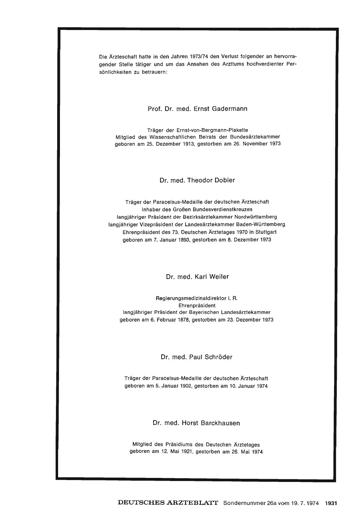 Vorschauseite 1: Totentafel