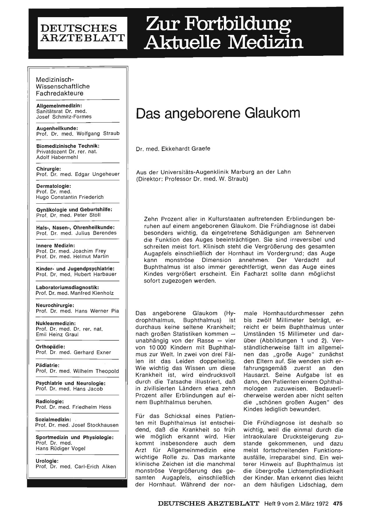 Vorschauseite 1: Das angeborene Glaukom