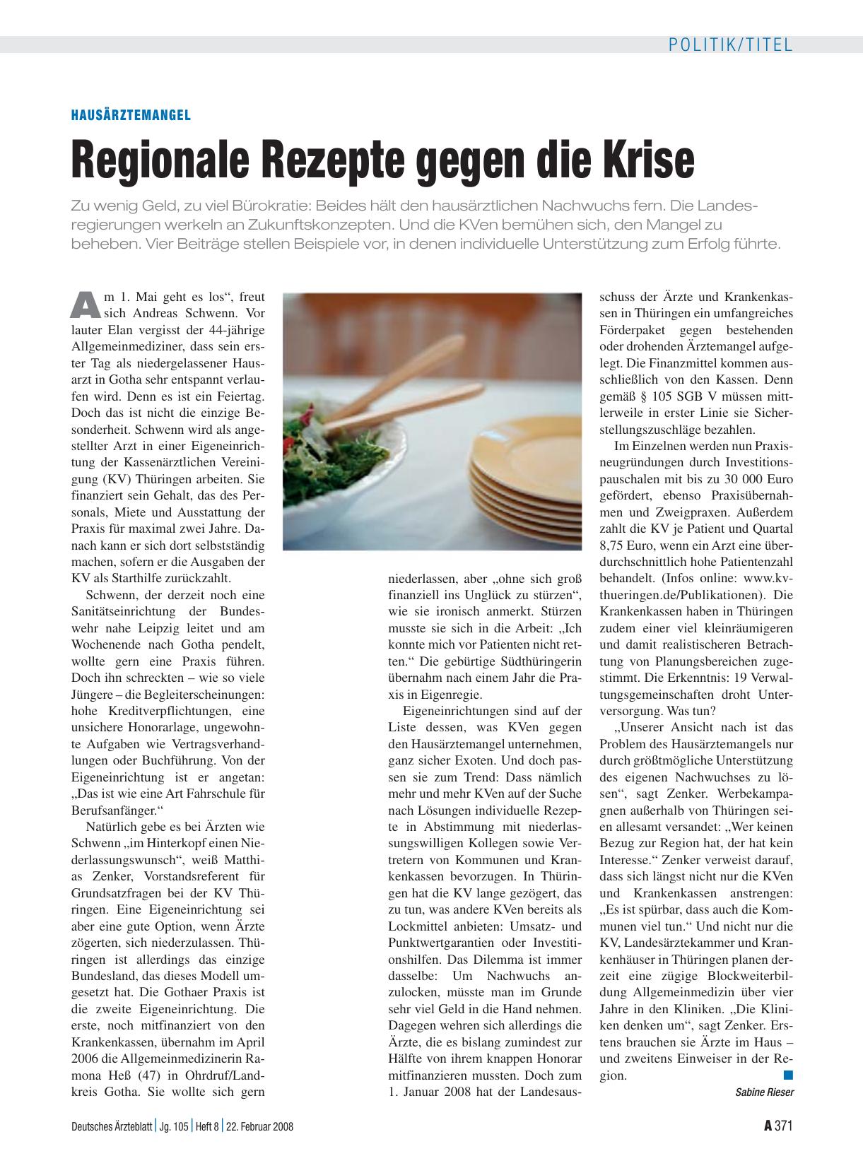 Vorschauseite 1: Hausärztemangel: Regionale Rezepte gegen die Krise