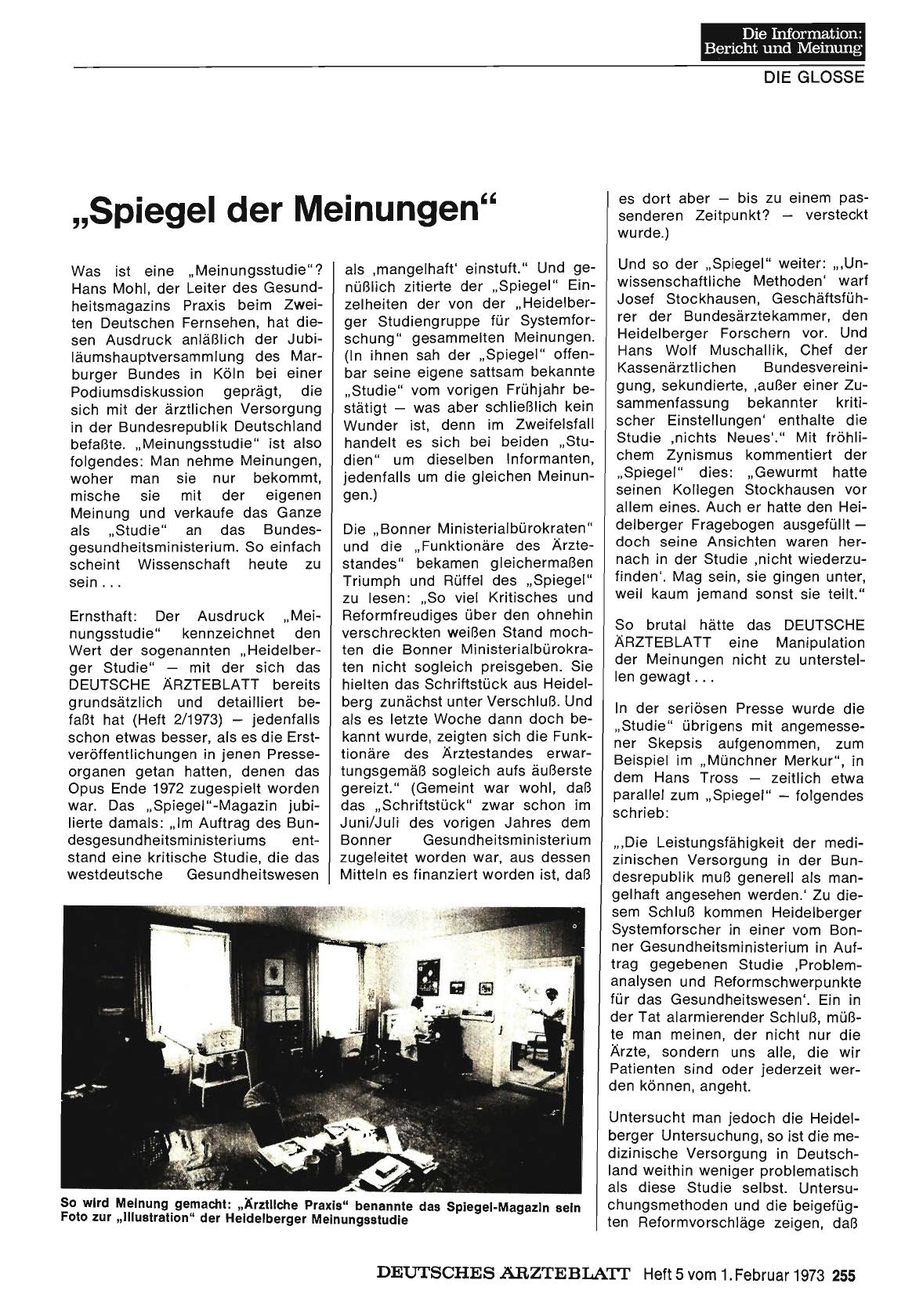 Vorschauseite 1: „Spiegel der Meinungen”