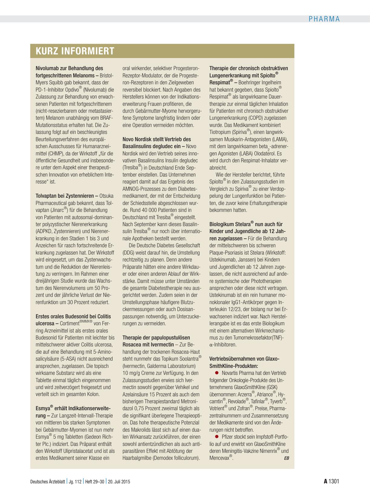 Vorschauseite 1: Kurz informiert