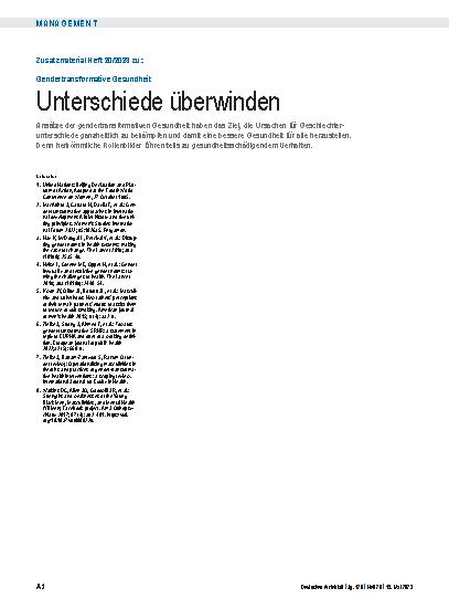 Vorschauseite 3: Gendertransformative Gesundheit: Unterschiede überwinden