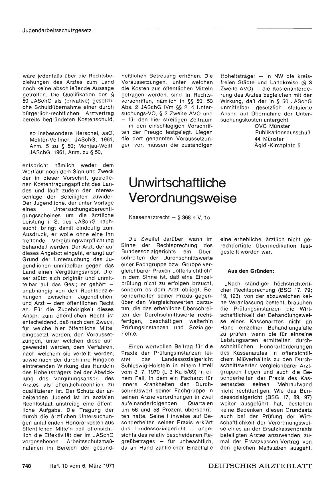 Vorschauseite 1: Unwirtschaftliche Verordnungsweise