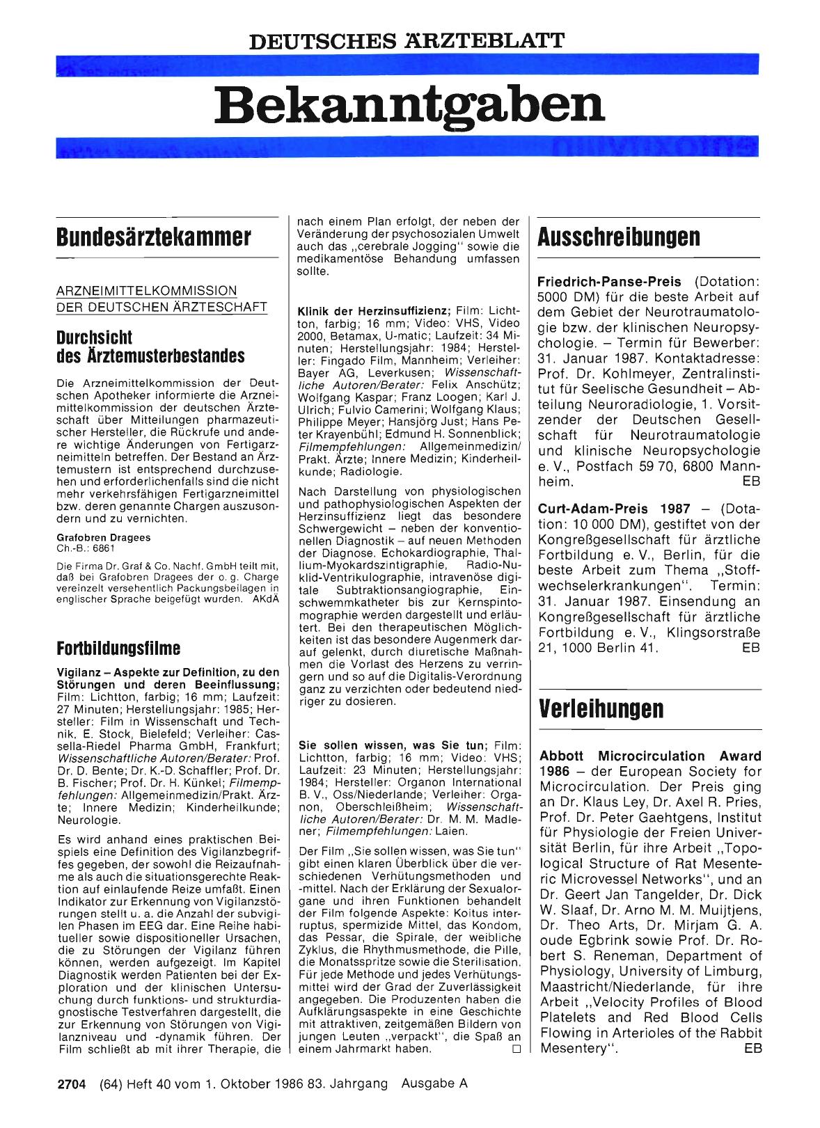 Vorschauseite 1: Fortbildungsfilme