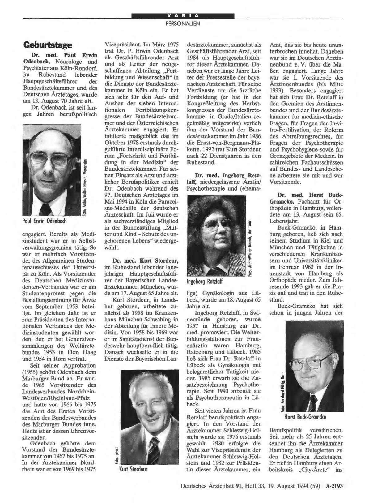 Vorschauseite 1: Geburtstage