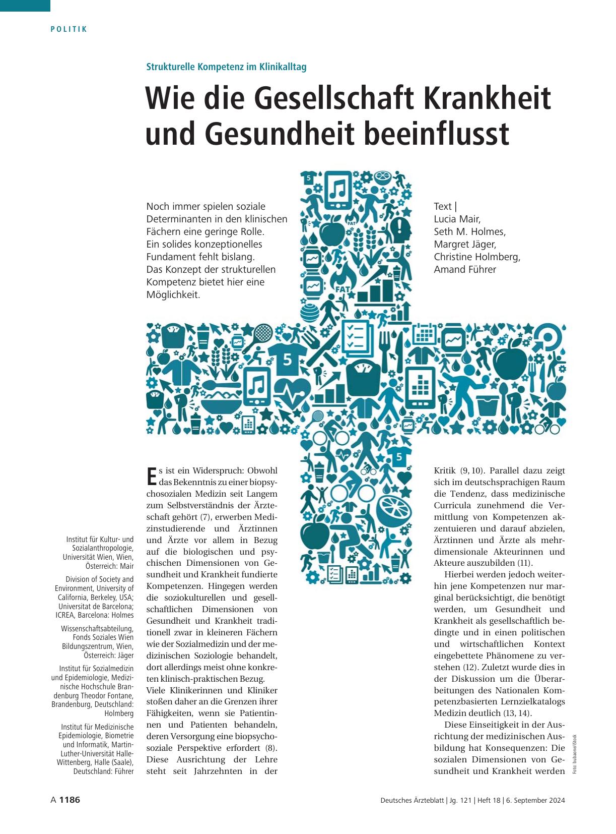 Vorschauseite 1: Strukturelle Kompetenz im Klinikalltag: Wie die Gesellschaft Krankheit und Gesundheit beeinflusst