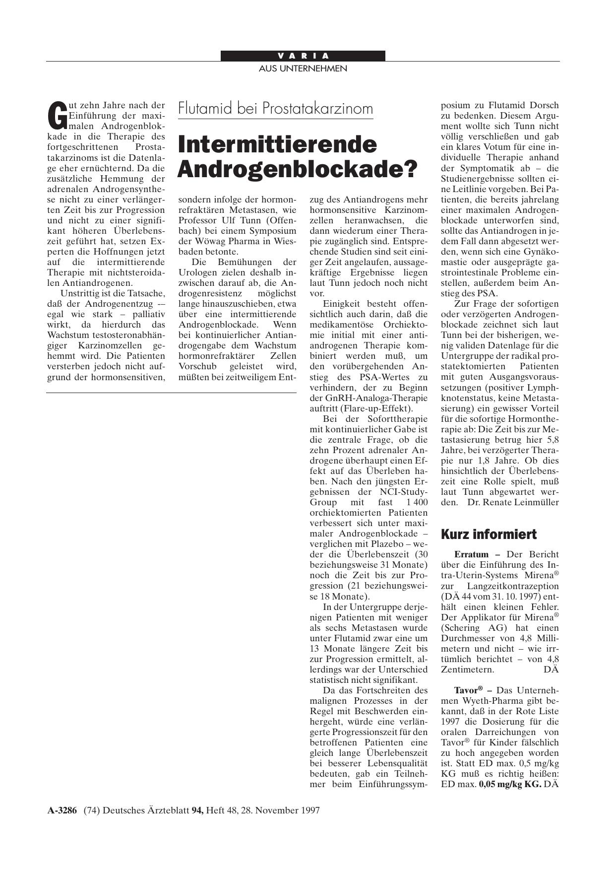 Vorschauseite 1: Kurz informiert