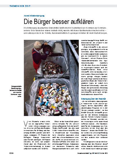 Vorschauseite 1: Arzneimittelentsorgung: Die Bürger besser aufklären