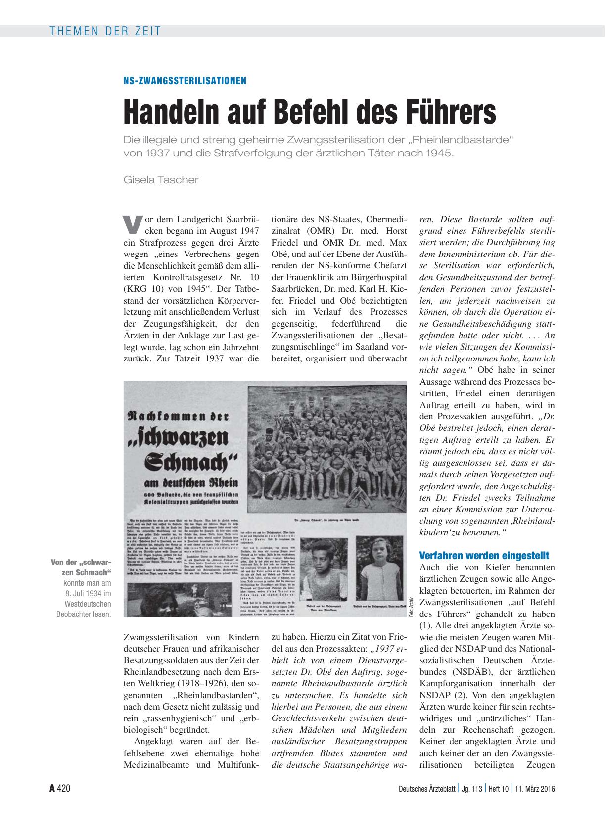 Vorschauseite 1: NS-Zwangssterilisationen: Handeln auf Befehl des Führers