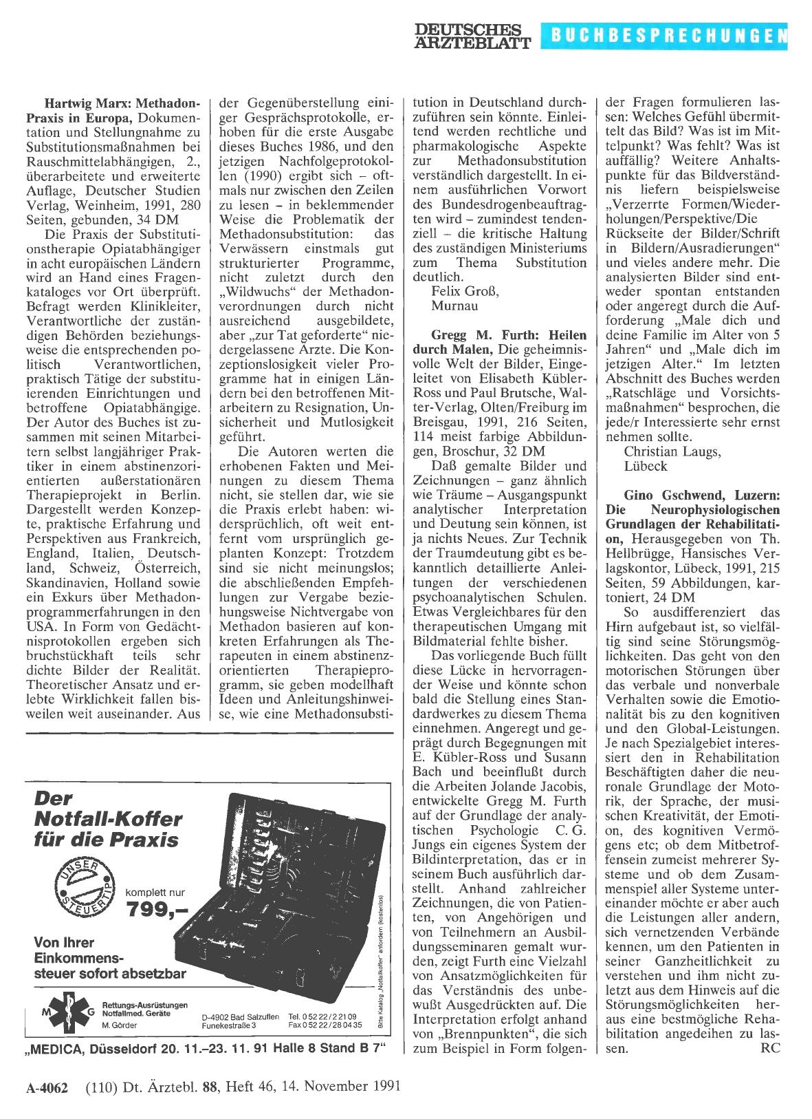 Vorschauseite 1: Hartwig Marx: Methadon-Praxis in Europa