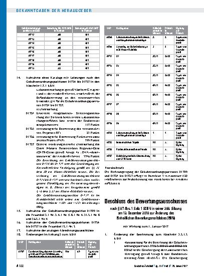 Vorschauseite 1: Beschluss des Bewertungsausschusses nach § 87 Abs. 1 Satz 1 SGB V in seiner 386. Sitzung am 12. Dezember 2016 zur Änderung des Einheitlichen Bewertungsmaßstabes (EBM)