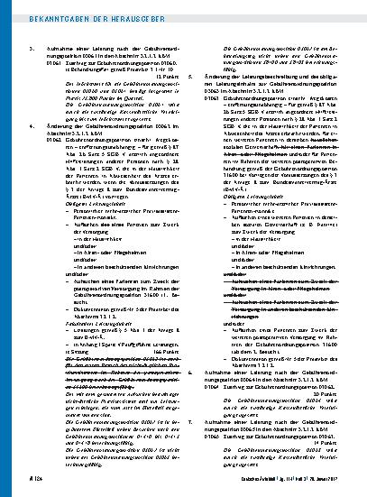Vorschauseite 3: Beschluss des Bewertungsausschusses nach § 87 Abs. 1 Satz 1 SGB V in seiner 386. Sitzung am 12. Dezember 2016 zur Änderung des Einheitlichen Bewertungsmaßstabes (EBM)