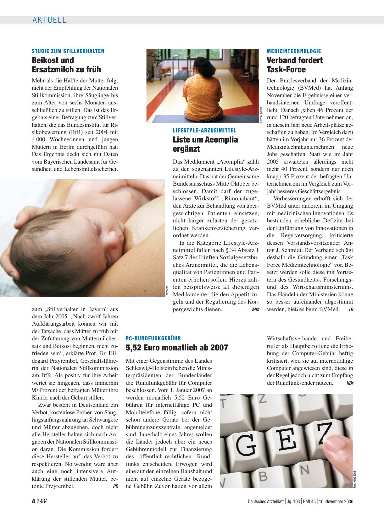Vorschauseite 1: Medizintechnologie: Verband fordert Task-Force