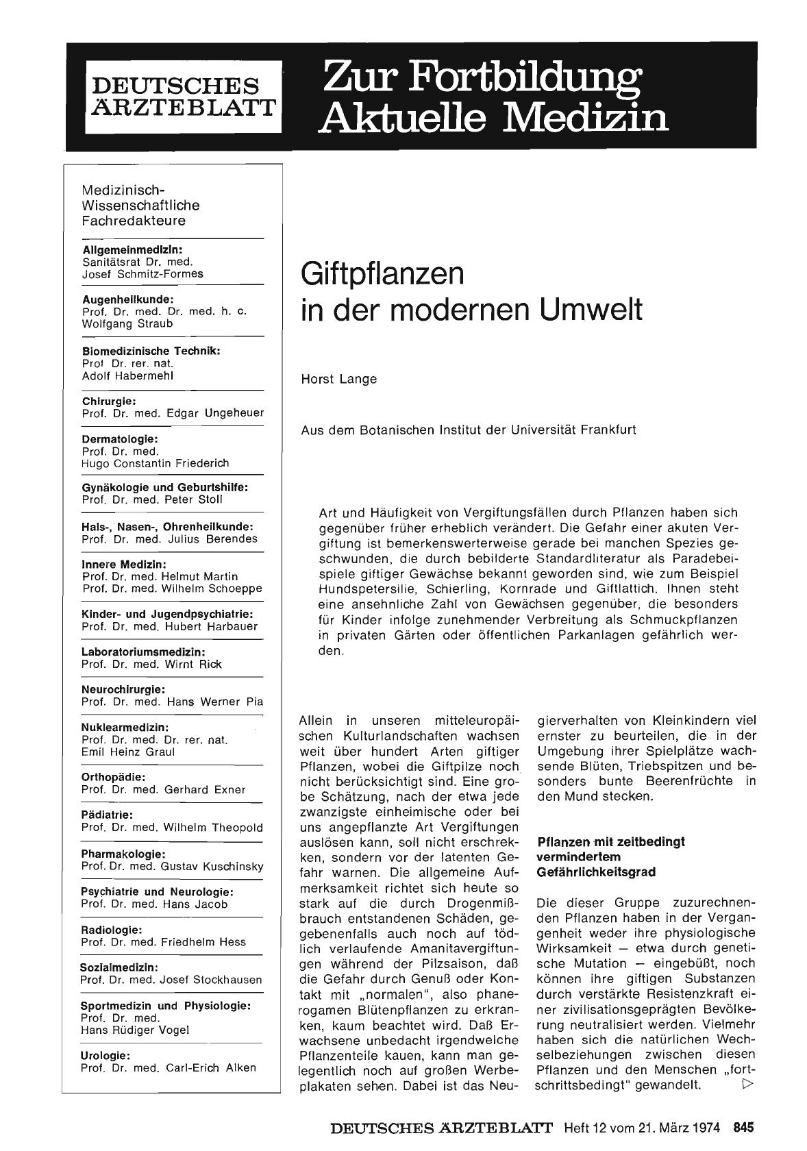 Vorschauseite 1: Giftpflanzen in der modernen Umwelt