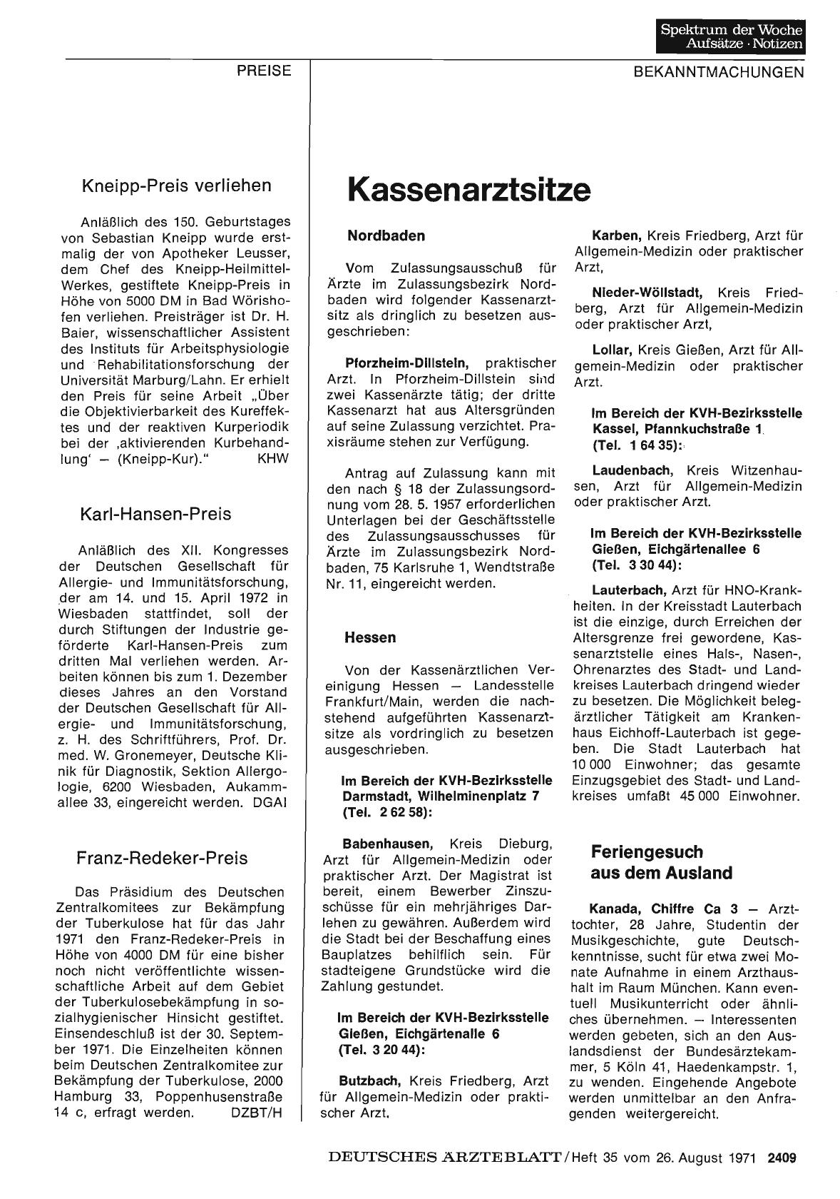 Vorschauseite 1: Feriengesuch aus dem Ausland