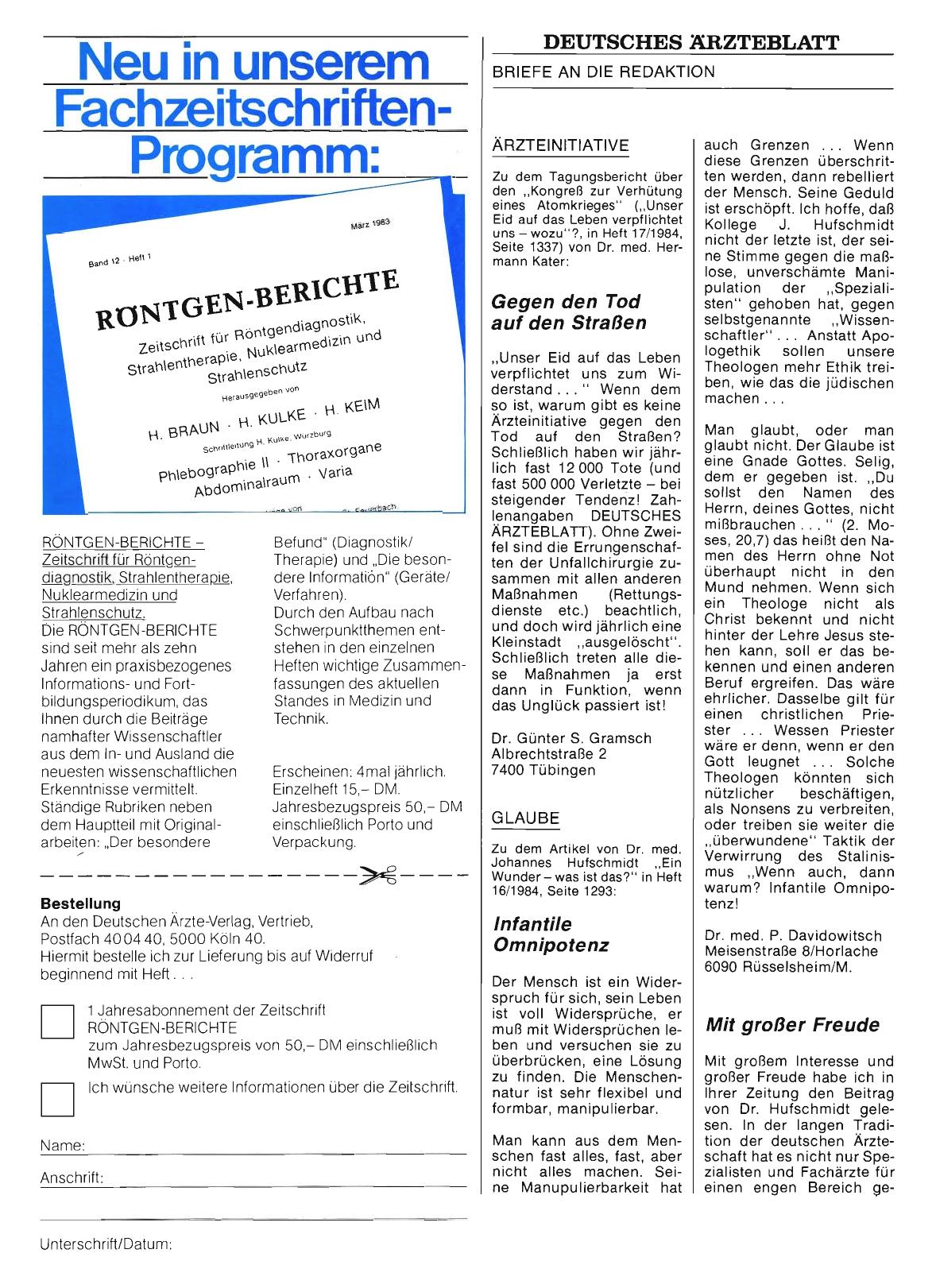 Vorschauseite 1: GLAUBE: Infantile Omnipotenz