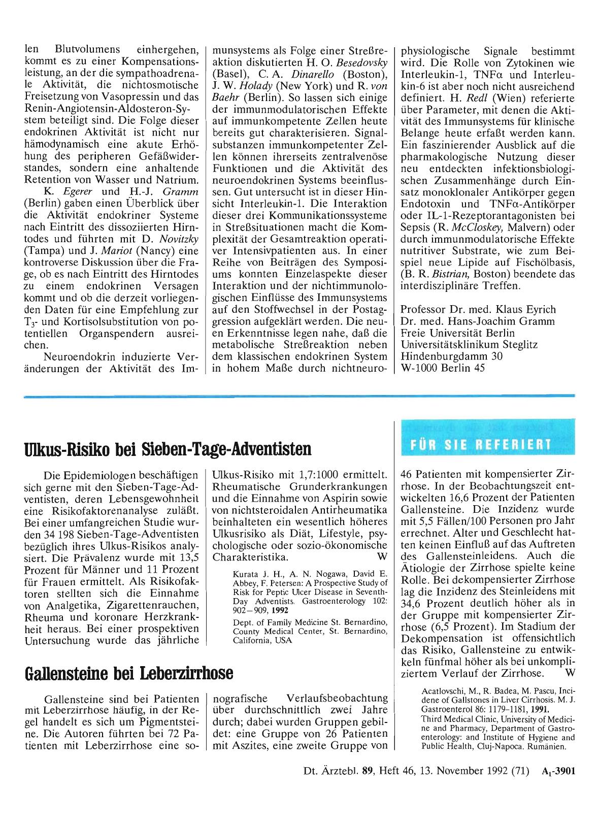 Vorschauseite 1: Gallensteine bei Leberzirrhose