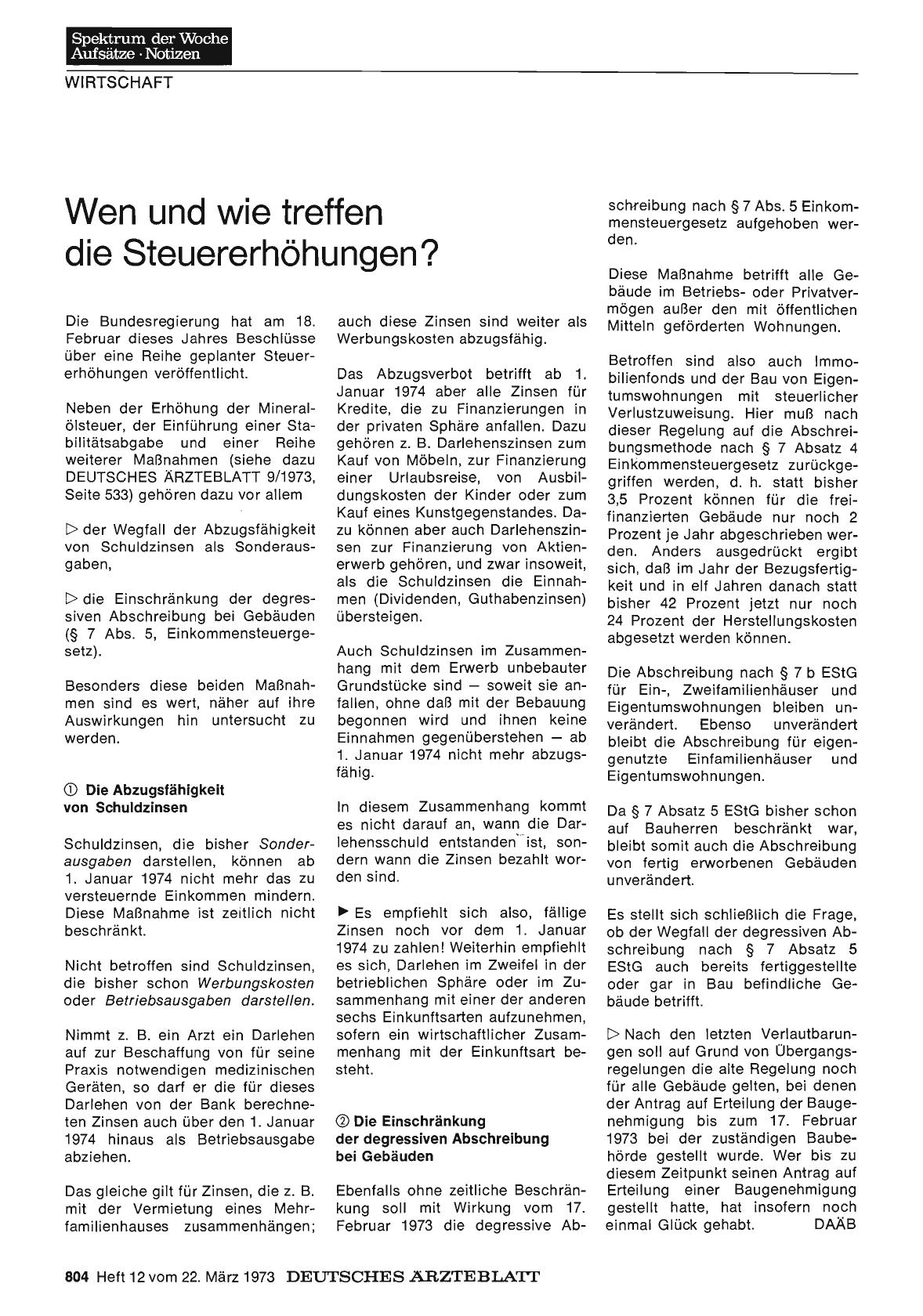 Vorschauseite 1: Wen und wie treffen die Steuererhöhungen?
