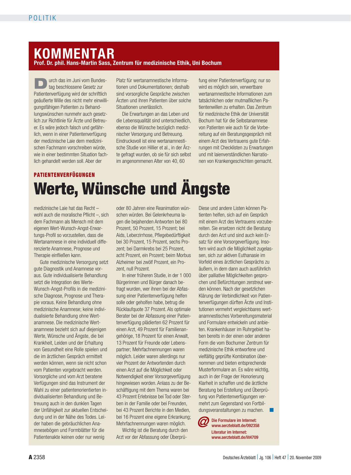 Vorschauseite 1: Patientenverfügungen: Werte, Wünsche und Ängste