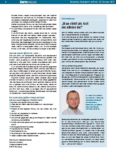 Vorschauseite 1: „Man steht als Arzt nie alleine da! “