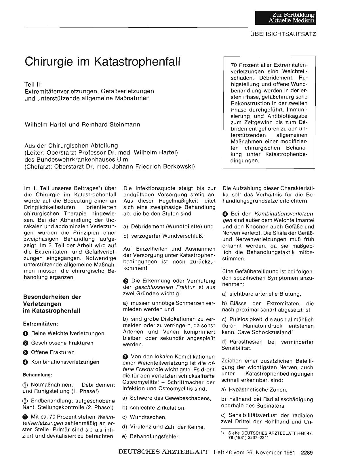Vorschauseite 1: Chirurgie im Katastrophenfall