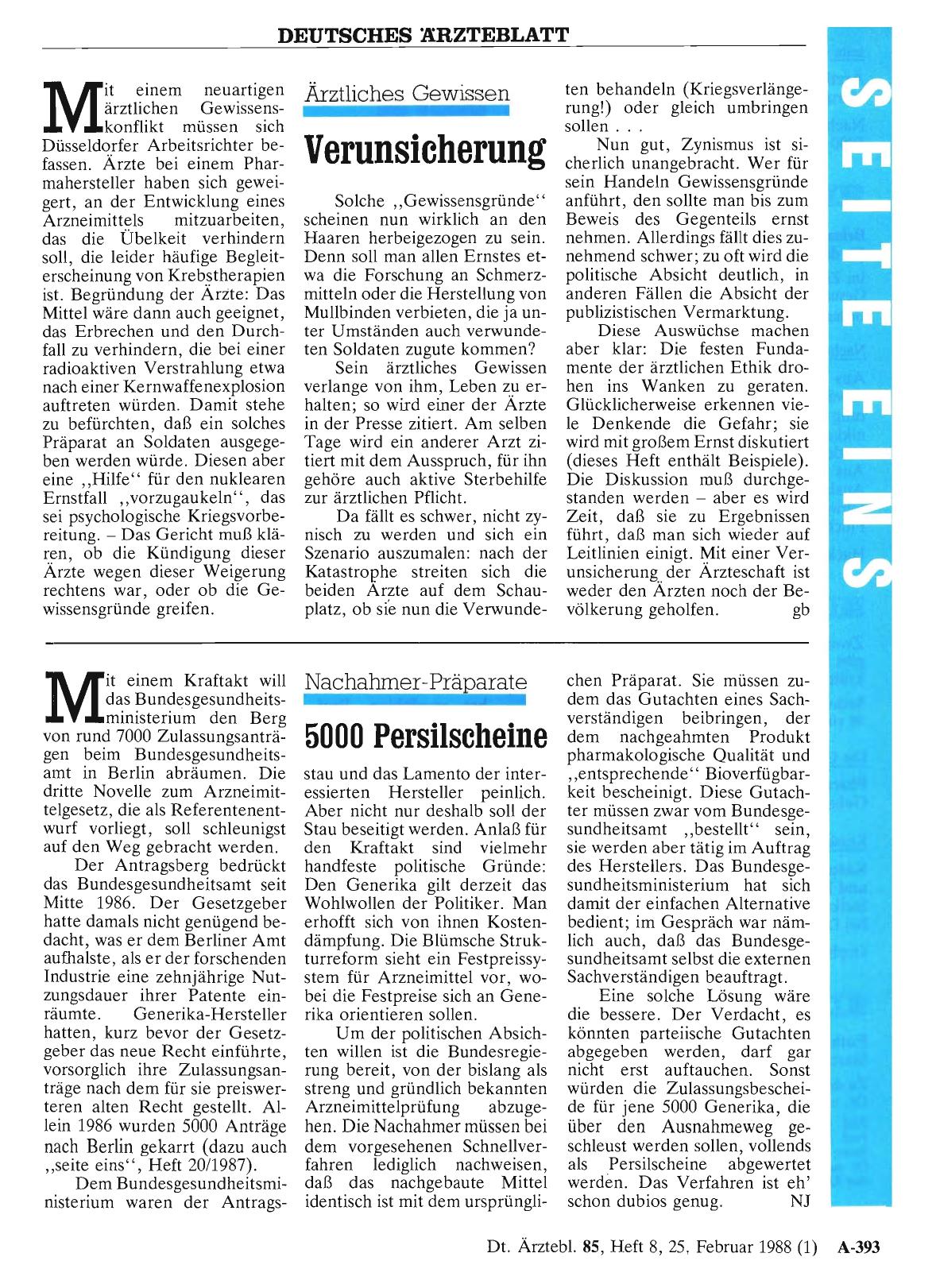 Vorschauseite 1: Ärztliches Gewissen: Verunsicherung